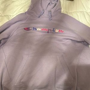Purple champion logo hoodie size medium!💜